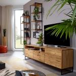 Reduzierte Schwarze Lomado TV-Lowboards & Fernsehtische geölt aus Massivholz Breite 300-350cm, Höhe 300-350cm, Tiefe 0-50cm 