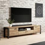 Reduzierte Hellbraune Moderne Lomado TV-Lowboards & Fernsehtische aus Eiche Breite 0-50cm, Höhe 200-250cm, Tiefe 0-50cm 