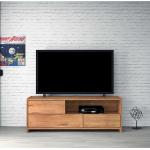 Braune Moderne Basilicana TV-Lowboards & Fernsehtische geölt aus Massivholz mit Schublade Breite 100-150cm, Höhe 50-100cm, Tiefe 0-50cm 