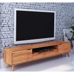 Braune Moderne Basilicana TV-Lowboards & Fernsehtische geölt aus Massivholz mit Schublade Breite 200-250cm, Höhe 0-50cm, Tiefe 0-50cm 