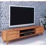 Braune Moderne Basilicana TV-Lowboards & Fernsehtische geölt aus Massivholz Breite 200-250cm, Höhe 0-50cm, Tiefe 0-50cm 