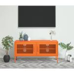 Reduzierte Orange Moderne TV-Lowboards & Fernsehtische aus Stahl Breite 100-150cm, Höhe 0-50cm, Tiefe 0-50cm 