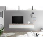Weiße TV-Lowboards & Fernsehtische aus MDF Breite 200-250cm, Höhe 0-50cm, Tiefe 0-50cm 