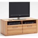 Reduzierte Braune Moderne Empinio24 TV-Lowboards & Fernsehtische geölt aus Massivholz mit Schublade Breite 100-150cm, Höhe 100-150cm, Tiefe 0-50cm 