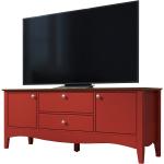 Rote Loftscape TV-Lowboards & Fernsehtische aus Holz Breite 100-150cm, Höhe 50-100cm, Tiefe 0-50cm 