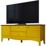 Gelbe Loftscape TV-Lowboards & Fernsehtische aus Holz Breite 100-150cm, Höhe 50-100cm, Tiefe 0-50cm 