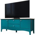 Blaue Loftscape TV-Lowboards & Fernsehtische aus Holz Breite 100-150cm, Höhe 50-100cm, Tiefe 0-50cm 
