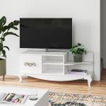 Reduzierte Weiße Moderne TV Schränke & Fernsehschränke aus Holz Höhe 50-100cm 