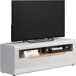 Weiße TV-Lowboards & Fernsehtische aus Eiche 60”- 64” Breite 100-150cm, Höhe 100-150cm, Tiefe 0-50cm 