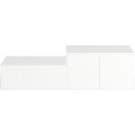 Weiße Pickawood TV-Lowboards & Fernsehtische matt aus Massivholz mit Schublade Breite 150-200cm, Höhe 150-200cm, Tiefe 0-50cm 