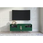 Reduzierte Grüne TV-Lowboards & Fernsehtische aus Holz Breite 0-50cm, Höhe 100-150cm 