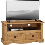 CARO-Möbel TV-Lowboards & Fernsehtische gebeizt aus Massivholz mit Schublade Breite 100-150cm, Höhe 50-100cm, Tiefe 0-50cm 
