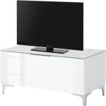 Weiße MAJA TV-Lowboards & Fernsehtische aus Glas Breite 50-100cm, Höhe 0-50cm, Tiefe 0-50cm 