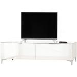 Weiße MAJA TV-Lowboards & Fernsehtische aus Glas Breite 150-200cm, Höhe 0-50cm, Tiefe 0-50cm 