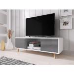 Reduzierte Graue Moderne Hykkon TV-Lowboards & Fernsehtische aus Holz Höhe 0-50cm 