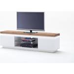 Reduzierte Weiße TV-Lowboards & Fernsehtische matt aus Massivholz Breite 50-100cm, Höhe 0-50cm, Tiefe 0-50cm 