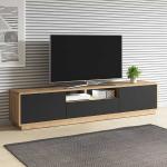 Schwarze Moderne 4Home TV-Lowboards & Fernsehtische aus MDF Breite 150-200cm, Höhe 0-50cm, Tiefe 0-50cm 