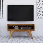 Braune Retro Basilicana TV-Lowboards & Fernsehtische geölt aus Massivholz Breite 50-100cm, Höhe 0-50cm, Tiefe 0-50cm 