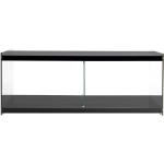 Schwarze Moderne Doncosmo TV Schränke & Fernsehschränke lackiert aus Glas Breite 100-150cm, Höhe 0-50cm, Tiefe 50-100cm 