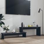 Reduzierte Graue Industrial TV Schränke & Fernsehschränke aus MDF Breite 150-200cm, Höhe 0-50cm, Tiefe 0-50cm 