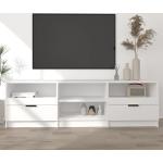 Weiße Moderne TV Schränke & Fernsehschränke aus Holz Breite 0-50cm, Höhe 100-150cm 