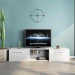 Weiße TV Schränke & Fernsehschränke aus Holz 55”- 59” Höhe 0-50cm 