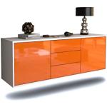 Orange Moderne Lowboards Hängend Breite 100-150cm, Höhe 100-150cm, Tiefe 0-50cm 