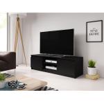 Reduzierte Anthrazitfarbene Moderne TV Racks aus Holz Höhe 0-50cm 