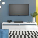 Reduzierte Weiße TV Racks aus Holz Höhe 0-50cm 