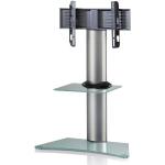 Silberne VCM Findal TV Standfüße aus Aluminium schwenkbar Breite 100-150cm, Höhe 100-150cm, Tiefe 0-50cm 