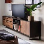 Hellbraune Moderne Topdesign TV Schränke & Fernsehschränke aus Eiche mit Schublade Breite 200-250cm, Höhe 50-100cm, Tiefe 0-50cm 