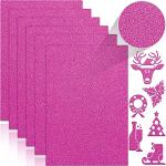 Rosa Glitterkartons 24-teilig 