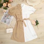 Reduzierte Kurzärmelige SheIn Mini Minikleider & kurze Kleider mit Puffärmeln für Damen 
