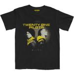 Schwarze Unifarbene Kurzärmelige Twenty One Pilots T-Shirts für Herren Größe XL 