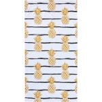 Weiße twentyfour Geschirrartikel Strandtücher mit Ananas-Motiv aus Textil 90x180 