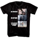 Twilight He Protects Attacks Snacks Men's T Shirt Edward Cullen Vampire Movie Black M