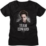 Schwarze Kurzärmelige Twilight Edward Cullen T-Shirts aus Baumwolle maschinenwaschbar für Damen Größe XL 