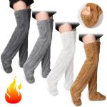 Khakifarbene Zehensocken aus Pelz für Damen für den für den Winter 