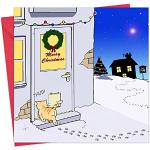 lustige Weihnachtskarten mit Katzenmotiv 