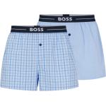 Hellblaue Gestreifte HUGO BOSS BOSS Pyjamahosen kurz aus Baumwolle für Herren Größe XXL 2-teilig für den für den Sommer 