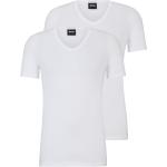 Weiße HUGO BOSS BOSS V-Ausschnitt T-Shirts aus Jersey für Herren Größe XXL 2-teilig 