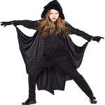 Schwarze Fledermaus-Kostüme aus Pelz für Kinder 
