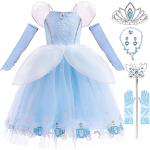 Reduzierte Blaue Cinderella Aschenputtel Prinzessin-Kostüme für Kinder Größe 98 