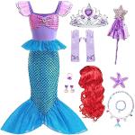 Reduzierte Blaue Arielle die Meerjungfrau Meerjungfrau-Kostüme für Kinder Größe 134 