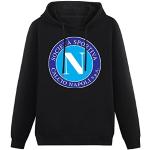 Tylko Napoli SSC Retro Crest Black Hoodies Printed Sweatshirt Graphic Mens Pullover Hooded S