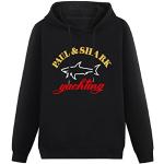 Tylko Paul Shark Yachting Black Hoodies Printed Sweatshirt Graphic Mens Pullover Hooded XL