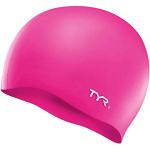 TYR Unisex-Adult Blend Wrinkle-Free Silicone Swim Cap (Floro Pink), All