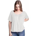 Weiße Elegante Halblangärmelige T-Shirts für Damen Größe M für den für den Sommer 