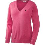 Reduzierte Pinke U.S. Polo Assn. V-Ausschnitt Damenpullover aus Baumwollmischung Größe XL 