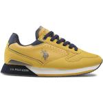 Reduzierte Gelbe U.S. Polo Assn. Low Sneaker mit Schnürsenkel aus Textil für Herren Größe 40 